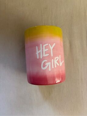 Hey Girl Ombre Ceramic Planter Vase - Pink, Yellow
